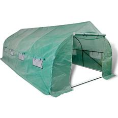 vidaXL Portable Polytunnel Greenhouse 18m² Acciaio inossidabile Plastica