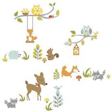 Grey Interior Decorating RoomMates Woodland Fox & Friends Tree Giant Wall Decals