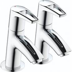 Pillar Mounted Basin Taps Bristan Smile SM 1/2 C Chrome