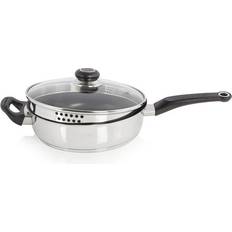 Cheap Stainless Steel Saute Pans Morphy Richards Stainless Steel with lid 24 cm