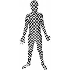 Morphsuit Black & White Check Kids Morphsuit