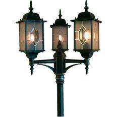 Konstsmide Milano Black/Silver Lamp Post 230cm