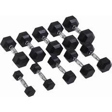 Master Fitness Rubber Chrome Hex Dumbbell 17.5kg