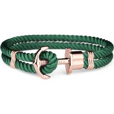 Phrep Nylonarmband 16cm - Grön/Roseguld