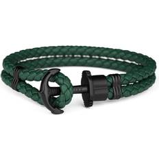 Phrep Läderarmband 16cm - Grön/Svart