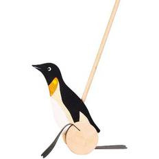 Push Toys Goki Penguin Push Along Animal