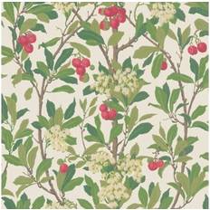 Cole & Son Tapete Strawberry Tree von Scarlet Ivory vert