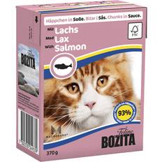 Bozita Gatto Animali domestici Bozita Tetra Bocconcini in Salsa 12 x 370 g Umido per Gatto - Salmone 0.4kg