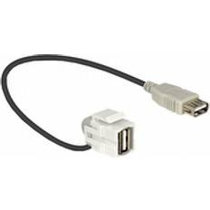 Vrouwelijk Kabels DeLock Keystone USB A-USB A 2.0 F-F