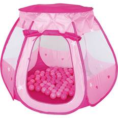 Ballenbakken Knorrtoys Speeltent Bella met 100 Ballen Roze/lichtroze