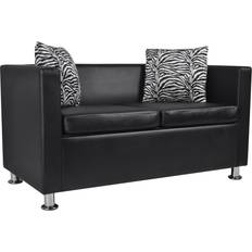 Lædersofaer vidaXL 242209 Sofa 62.5cm 2 personers