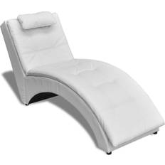 Liggestole - Læder Lænestole vidaXL Chaise Longue Lænestol 72cm