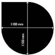 Steel Floor Hearth Drop Shaped 1.5mm 110X110cm
