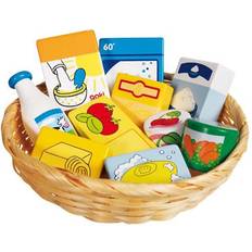 Toy Shop Miniatures in a Basket Food & Household Goods
