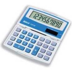 Calculatrices Ibico 101X Calculatrice de poche 10 chiffres panneau solaire, pile blanc, bleu