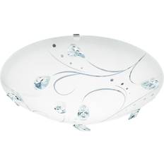 Eglo Sorrenta 1 95689 White/Clear Ceiling Flush Light ∅ 31.5cm