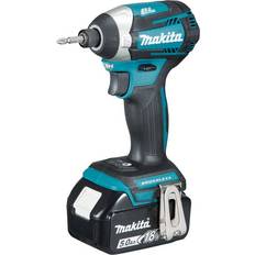 Makita Atornillador De Impacto 18v 50ah 175nm Bl Makpac 2 Baterías Dtd154rtj