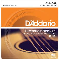 Libri D'Addario EJ15 Extra Light Gauce Corde x Chitarra Acustica 10-47 Phosphor Bronze