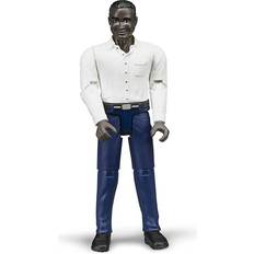 Bruder Action Figures Bruder Man Dark Skin Dark Blue Jeans 60004