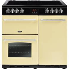 Belling 90cm Ceramic Cookers Belling Farmhouse 90E Black, Silver