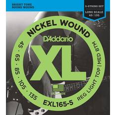 Accessoires Musicaux D'Addario EXL165-5 Jeux de 5 cordes basses