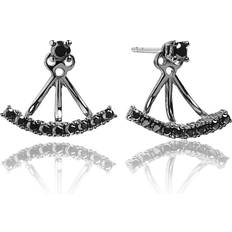 Sif Jakobs Sort Øreringe Sif Jakobs Princess Jacket Earrings - Silver/Black