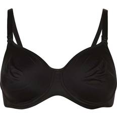 Microfibre Underwire Nursing Bra Black  
