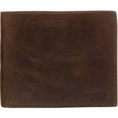 Derrick RFID Large Coin Pocket Bifold - Dark Brown