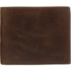 Geldbörsen & Schlüsseletuis Fossil Derrick RFID Large Coin Pocket Bifold - Dark Brown