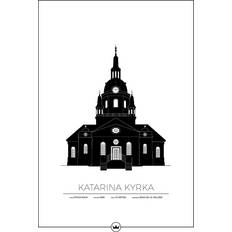 Sverigemotiv Katarina Kyrka Stockholm Poster 19.7x27.6"