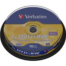 4,7 Gt - DVD Optiset Tallennusvälineet Verbatim Dvd rw X 10