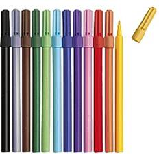 Røde Tusjpenner Fiber Color Pen 12-pack