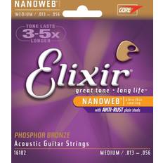 Elixir Strings Elixir Acoustic Phosphor Bronze with Nanoweb Coating Medium (.013 - .056)
