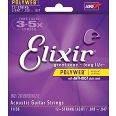 Elixir 12 Elixir Polyweb 80/20 Bronze 12-String Light