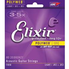 Elixir 12 Elixir Polyweb 11050 Jeu de cordes Guitare acoustique 12-53