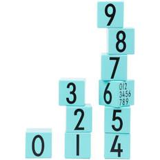 Träklossar Design Letters Wooden Cubes 0-9
