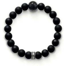 Adjustable Size - Men Bracelets Thomas Sabo Rebel At Heart Bracelet - Silver/Black