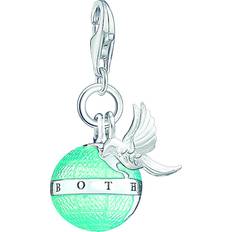 Thomas Sabo Charm Club Globe with Dove Charm - Silver/Blue