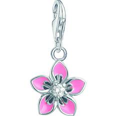 Thomas Sabo Charm Club Flower Charm Pendant - Silver/Pink