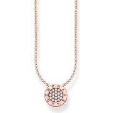 Thomas Sabo Classic Pavé Necklace - Rose Gold/White