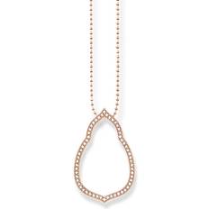 Thomas Sabo Oriental Drop Necklace - Rose Gold/White