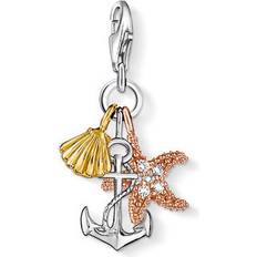 Thomas Sabo pendentif Charm été plage bianco 0919-425-14 couleur or jaune/couleur or rose/argenté/blanc