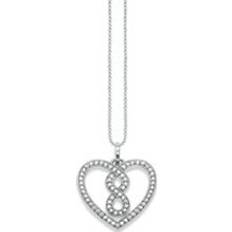 Thomas sabo halsband infinity Thomas Sabo Infinity Heart Pave Necklace - Silver/White