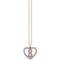 Thomas Sabo Infinity Heart Pave Necklace - Rose Gold/White