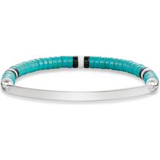 Turquoise Bracelets Thomas Sabo Love Bridge Bracelet - Silver/Turquoise/Obsidian/Agate