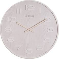 Bruna Klockor Nextime Wood Wood Väggklocka 53cm