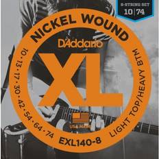 Libros rebaja D'Addario EXL140-8 Light Top/Heavy Bottom 10-74 8-String Nickel Wound Electric Guitar Strings