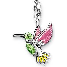 Yellow Charms & Pendants Thomas Sabo Colourful Hummingbird Charm Pendant - Silver/Multicolour