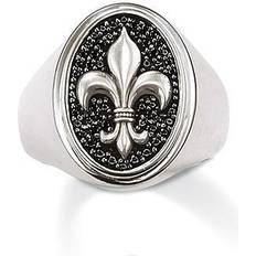 Thomas Sabo Rebel At Heart Franska Liljan Ring - Silver/Black