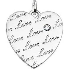 Thomas Sabo Love Charm Pendant - Silver/White